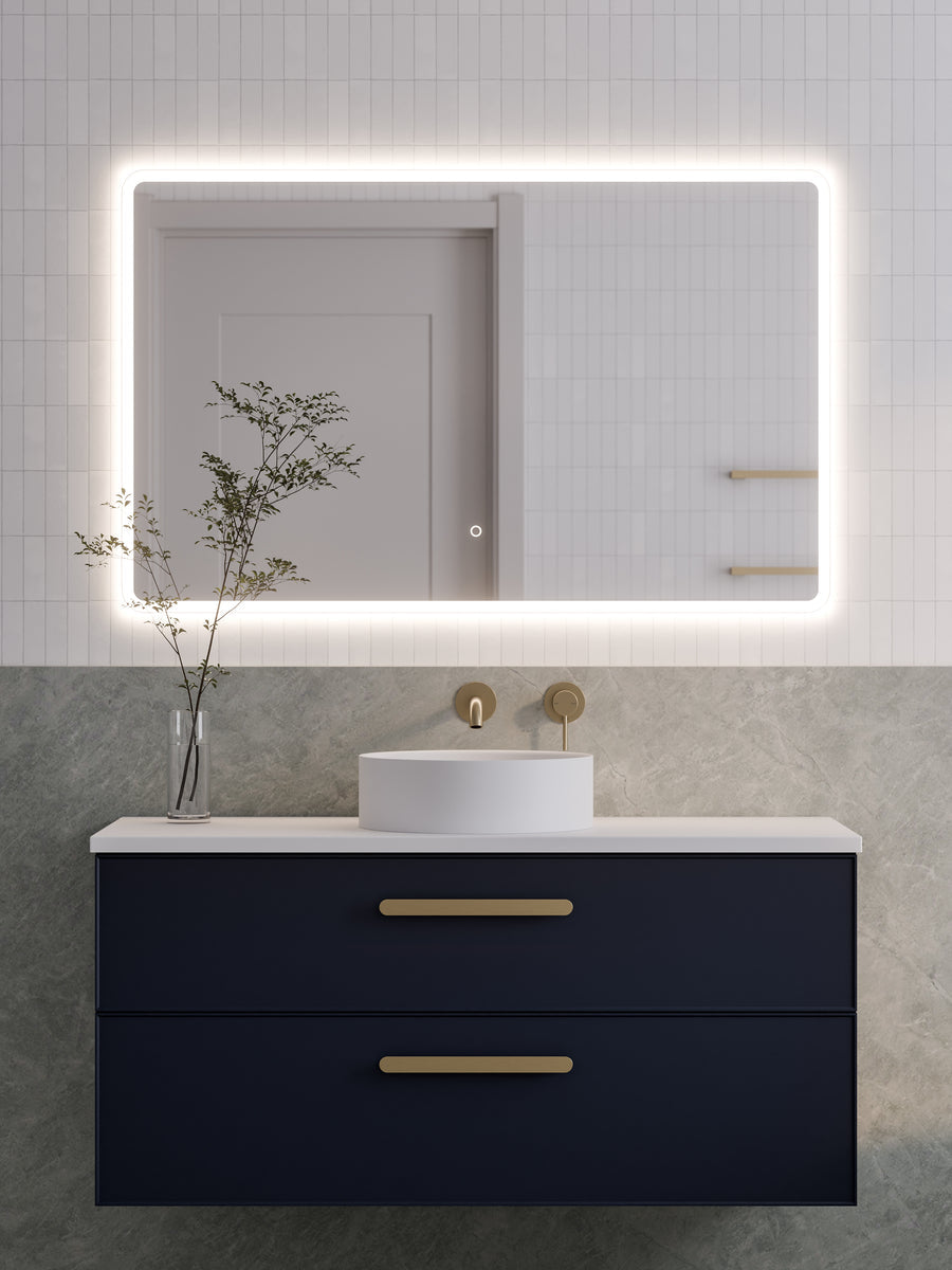 LINEARE 1200 AXEL DOUBLE DRAWER VANITY - SOLID SLAB TOP WHOLESALE