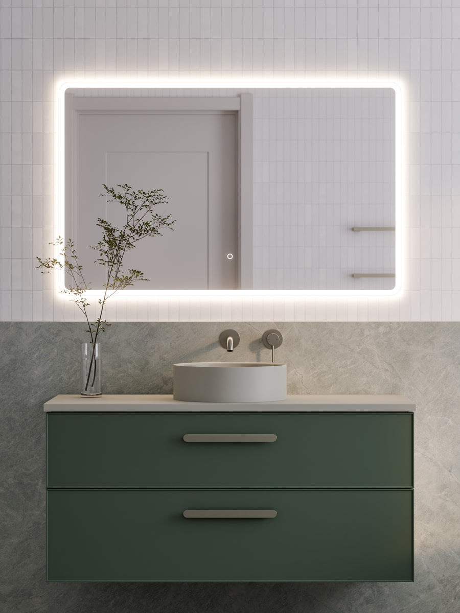 LINEARE 1200 AXEL DOUBLE DRAWER VANITY - SOLID SLAB TOP WHOLESALE