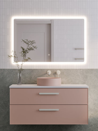 LINEARE 1200 AXEL DOUBLE DRAWER VANITY - SOLID SLAB TOP