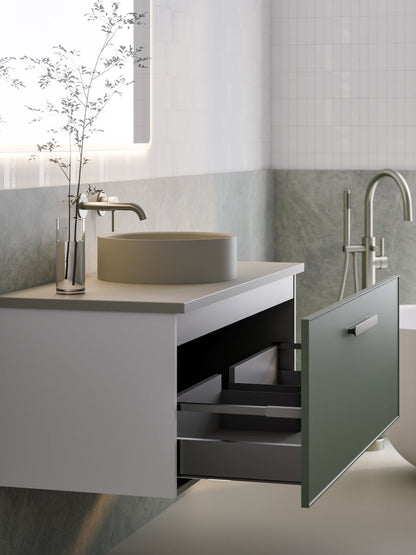 LINEARE 1200 AXEL SINGLE DRAWER VANITY - SOLID SLAB TOP