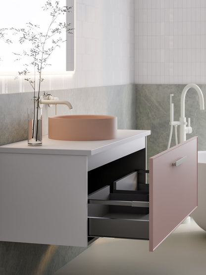 LINEARE 1200 AXEL SINGLE DRAWER VANITY - SOLID SLAB TOP