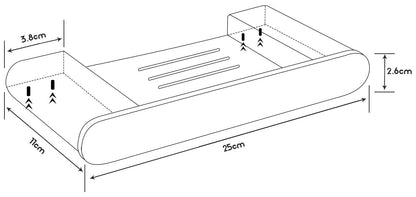 CODE FLOW 250 METAL SHOWER SHELF - 7 COLOURS