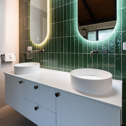 WAVE SUBWAY GREEN GLOSS TILE 75×300