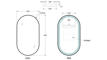 CODE ASPECT OVAL 500 FRAMED MIRROR RANGE