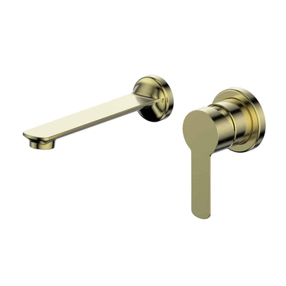 ASTRO II WALL BASIN MIXER BRUSHED BRASS