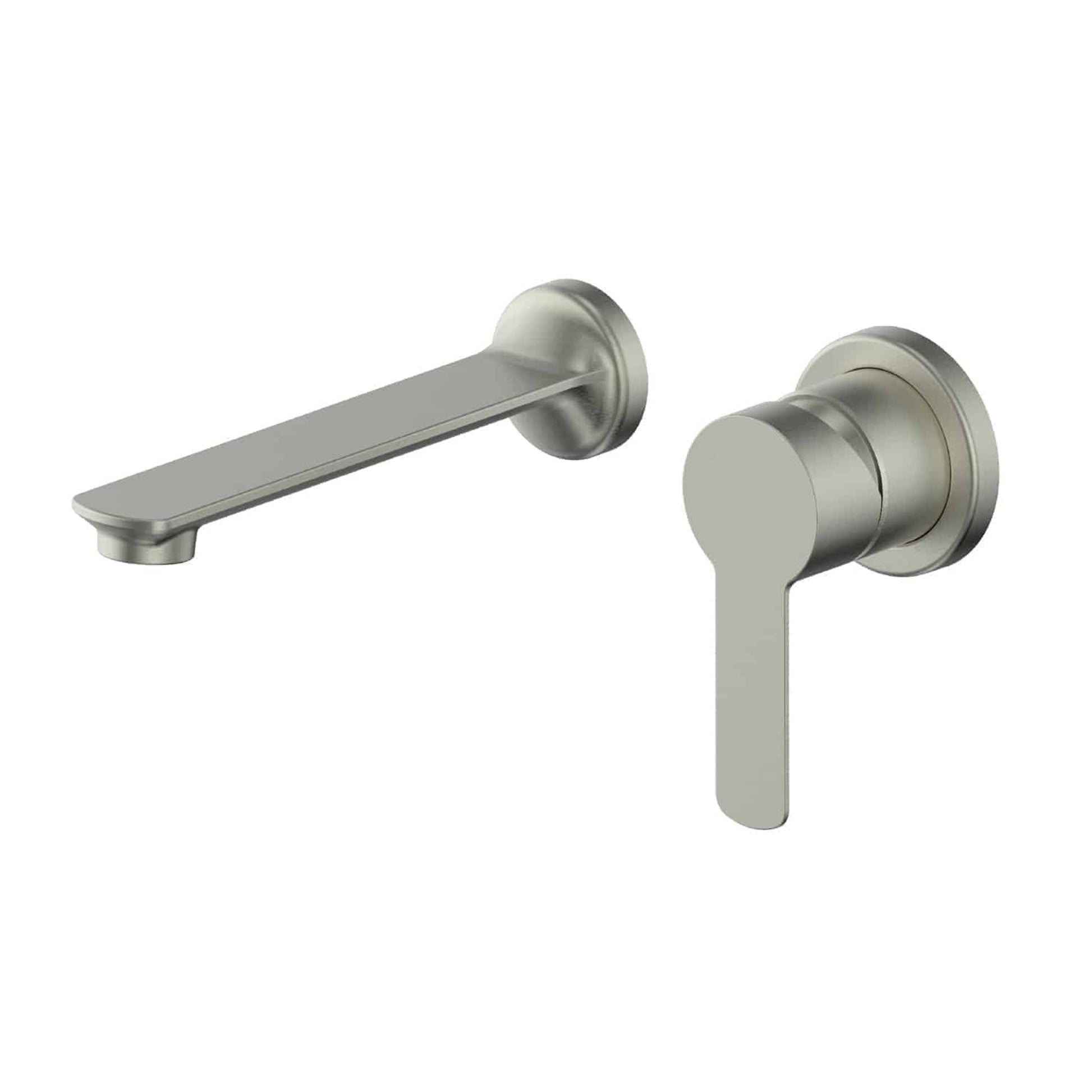 ASTRO II WALL BASIN MIXER BRUSHED NICKEL