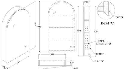 CODE NEO ARCH 500 MIRROR CABINET RANGE