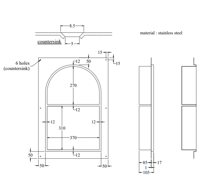 CODE ACACIA ARCH SHOWER NICHE WHOLESALE