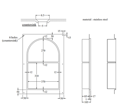 CODE ACACIA ARCH SHOWER NICHE