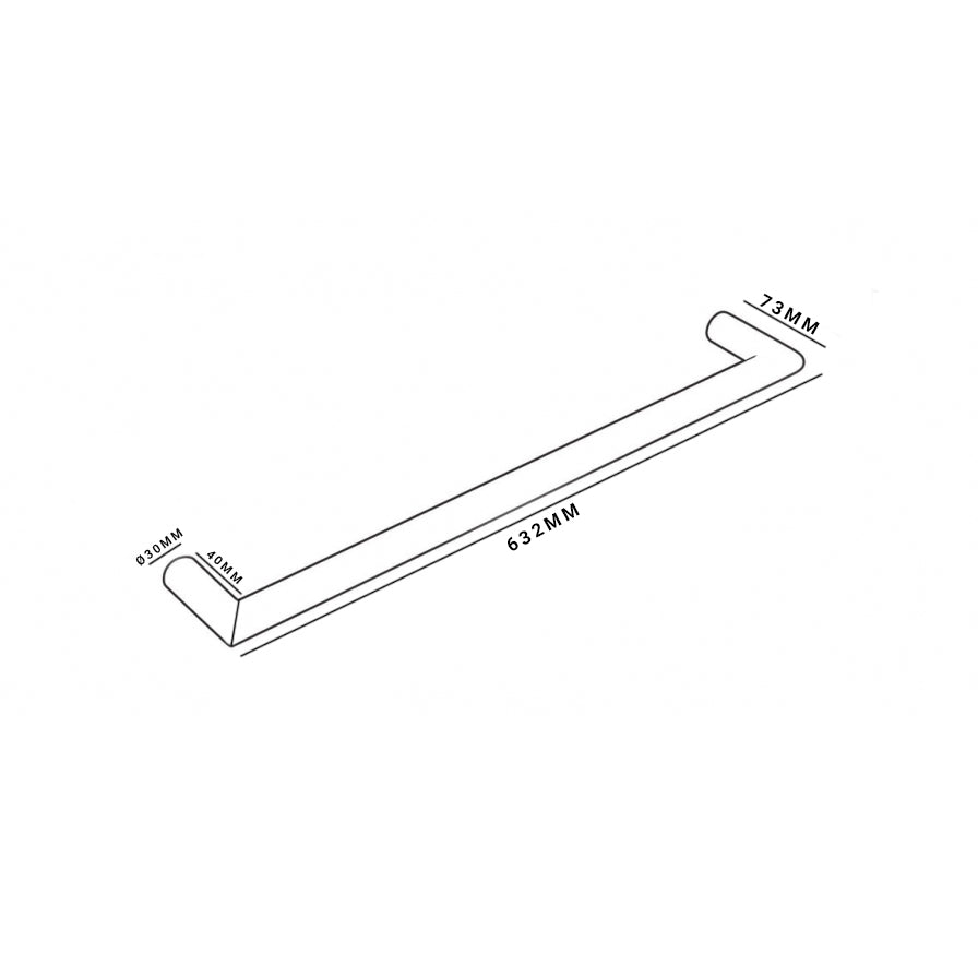 CODE ARC 832MM HORIZONTAL HEATED TOWEL RAIL