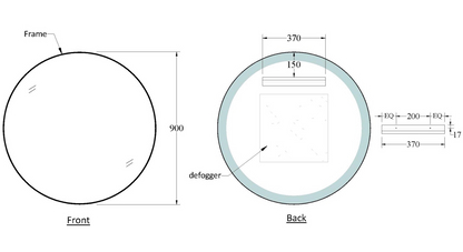 CODE ASPECT ROUND 850 FRAMED MIRROR RANGE
