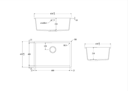 CODE AURA GRANITE 600X400MM SINK RANGE