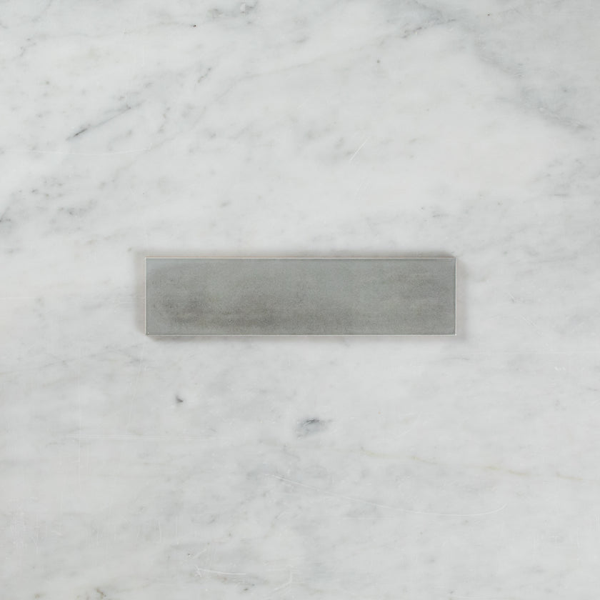 BOUTIQUE SUBWAY ASH GLOSS RIPPLE TILE 75×300