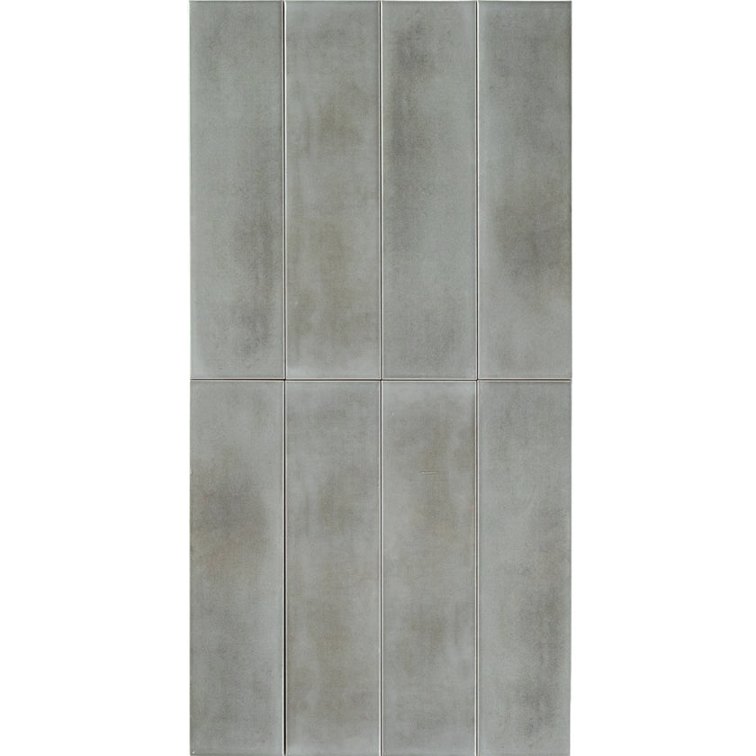 BOUTIQUE SUBWAY ASH GLOSS RIPPLE TILE 75×300