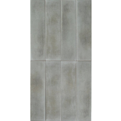 BOUTIQUE SUBWAY ASH GLOSS RIPPLE TILE 75×300
