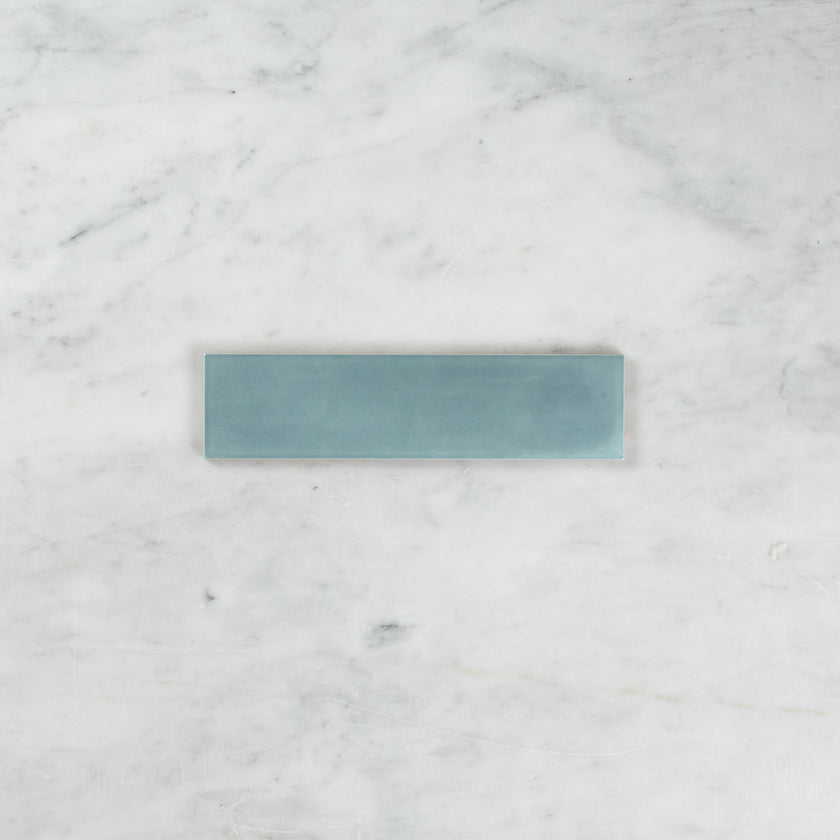 BOUTIQUE SUBWAY BABY BLUE GLOSS RIPPLE TILE 75×300