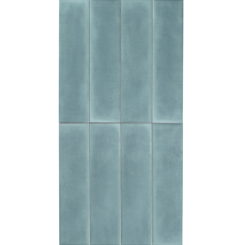 BOUTIQUE SUBWAY BABY BLUE GLOSS RIPPLE TILE 75×300