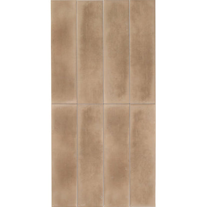 BOUTIQUE SUBWAY CAPUCCINO GLOSS RIPPLE TILE 75×300