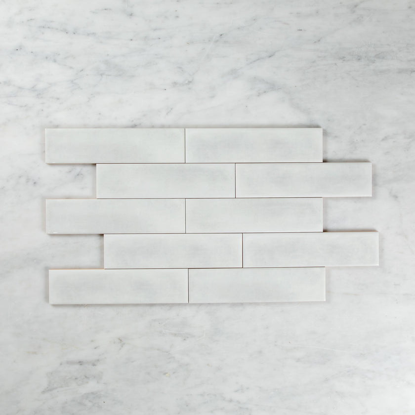 BOUTIQUE SUBWAY WHITE GLOSS RIPPLE TILE 75×300