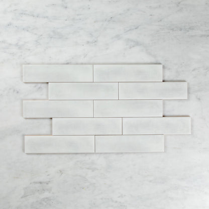 BOUTIQUE SUBWAY WHITE GLOSS RIPPLE TILE 75×300