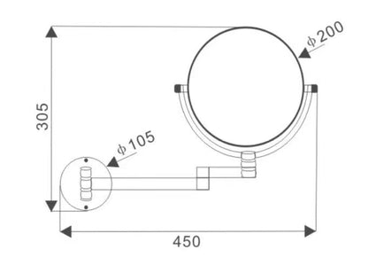 CODE NEO MAKE UP MAGNIFYING MIRROR - 6 COLOURS