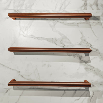 CODE ARC 482MM ROUND HEATED TOWEL RAIL BRUSHED COPPER