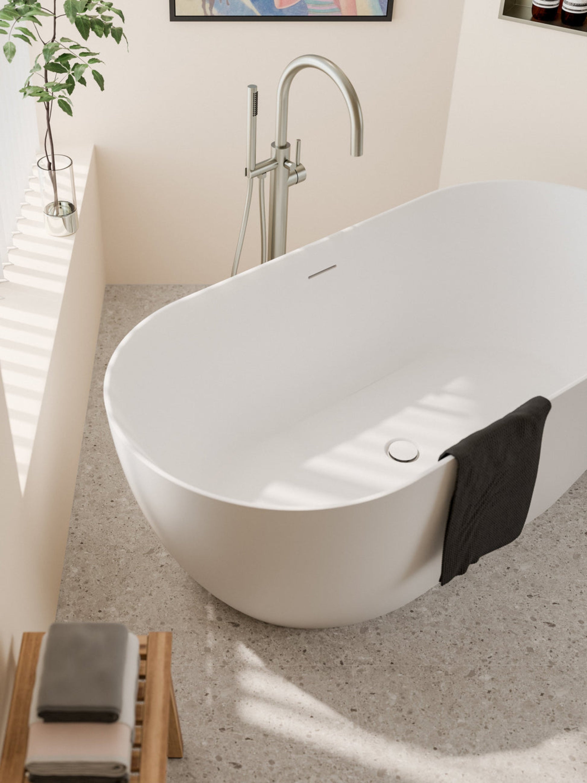 ACRYLIC FREESTANDING WHITE BATH
