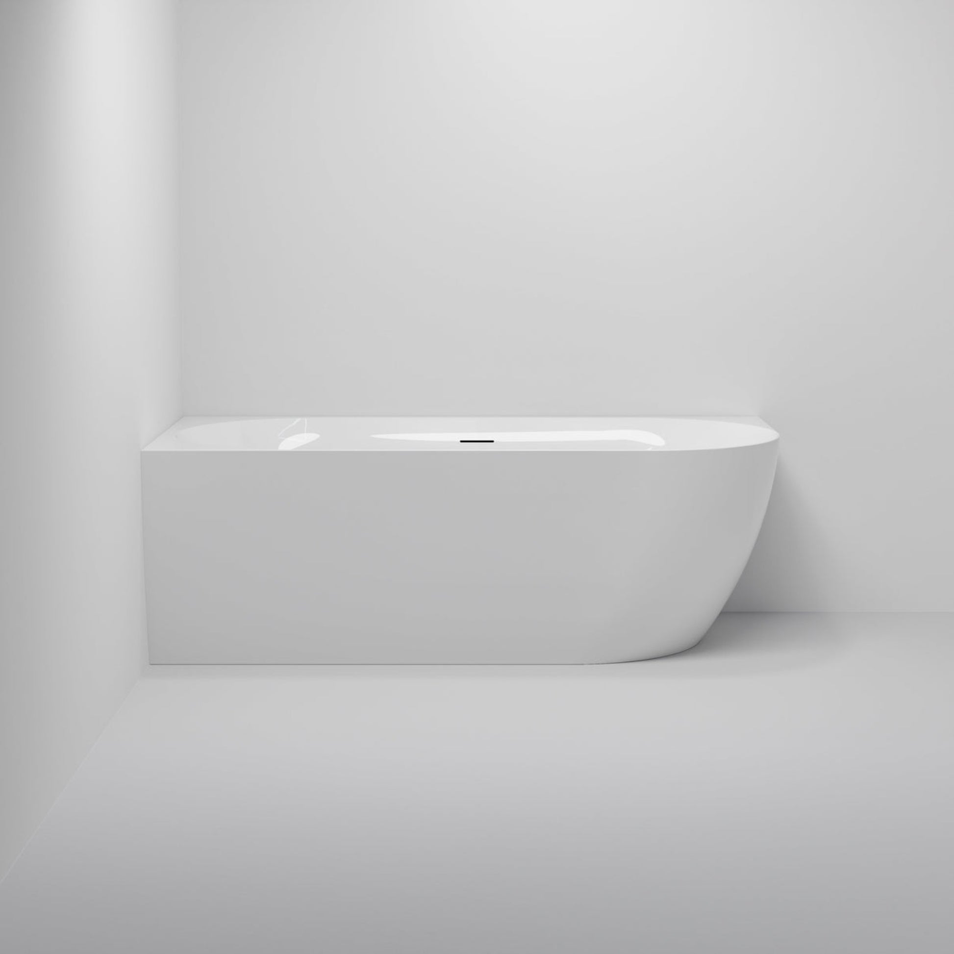 ACRYLIC 1500 CORNER BATH GLOSS WHITE