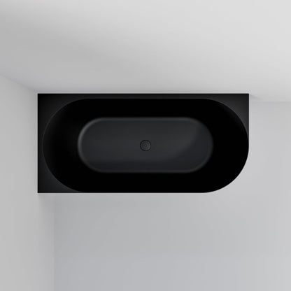 ACRYLIC 1500 CORNER BATH MATTE BLACK