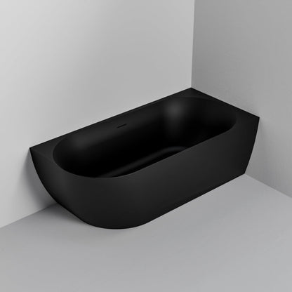 ACRYLIC 1500 CORNER BATH MATTE BLACK