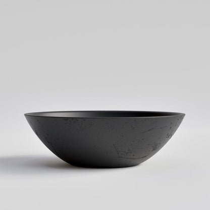 ROUND BLACK CONCRETE BATHROOM BASIN