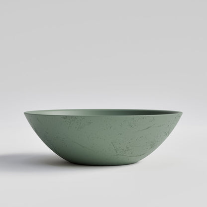 ROUND GREEN CONCRETE BATHROOM BASIN