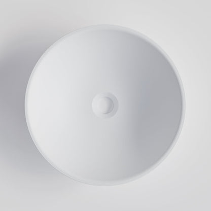 ROUND WHITE CONCRETE BATHROOM BASIN