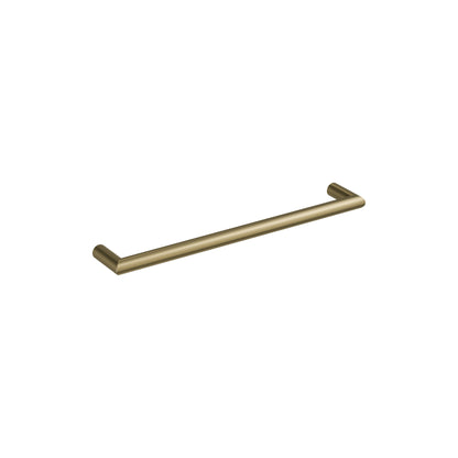 ROUND 632MM HEATED TOWEL RAIL BRUSHED BRASS