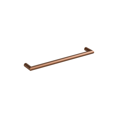 ROUND 632MM HEATED TOWEL RAIL BRUSHED COPPER