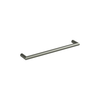 ROUND 632MM HEATED TOWEL RAIL BRUSHED STAINLESS
