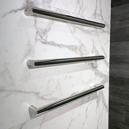 ROUND 632MM HEATED TOWEL RAIL CHROME