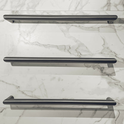 ROUND 632MM HEATED TOWEL RAIL GUNMETAL