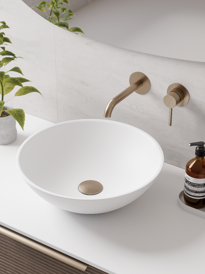 ROUND MATTE WHITE BATHROOM BASIN