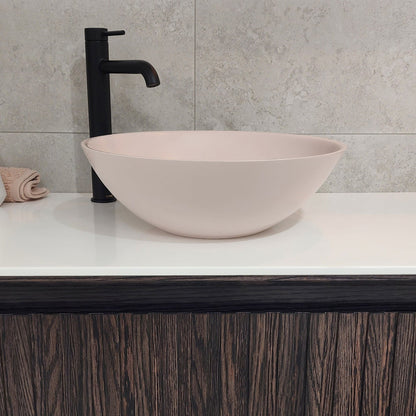 ROUND PINK BATHROOM BASIN