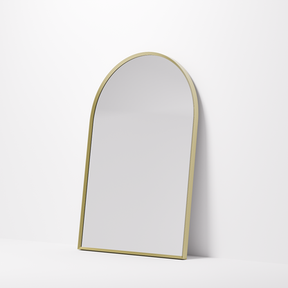 CODE ASPECT 600 ARCH FRAMED MIRROR BRUSHED BRASS