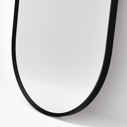 CODE ASPECT OVAL 500 FRAMED MIRROR BLACK