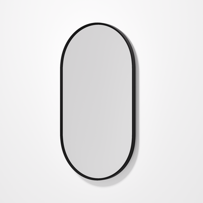 CODE ASPECT OVAL 500 FRAMED MIRROR BLACK