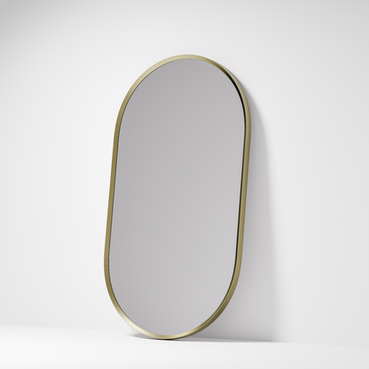 CODE ASPECT OVAL 500 FRAMED MIRROR BRUSHED BRASS