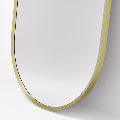 CODE ASPECT OVAL 500 FRAMED MIRROR BRUSHED BRASS