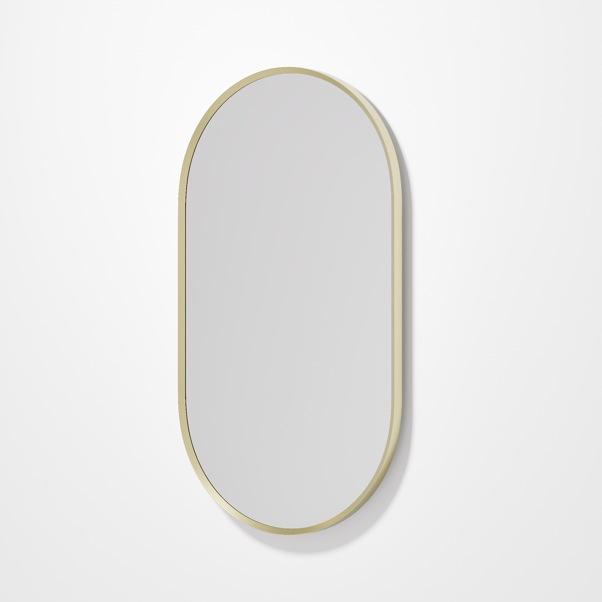 CODE ASPECT OVAL 500 FRAMED MIRROR BRUSHED BRASS
