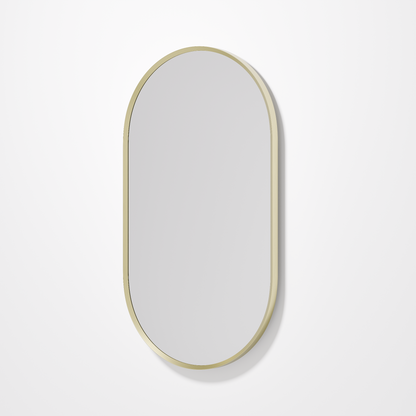 CODE ASPECT OVAL 500 FRAMED MIRROR BRUSHED BRASS