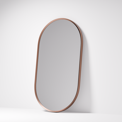 CODE ASPECT OVAL 500 FRAMED MIRROR BRUSHED COPPER