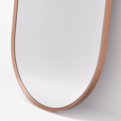 CODE ASPECT OVAL 500 FRAMED MIRROR BRUSHED COPPER