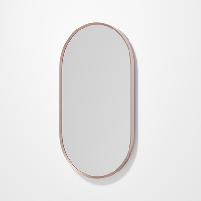 CODE ASPECT OVAL 500 FRAMED MIRROR BRUSHED COPPER